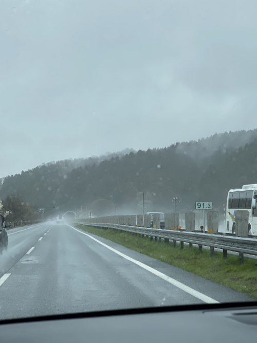 大雨の高速道路